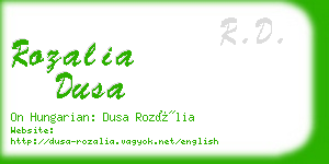 rozalia dusa business card